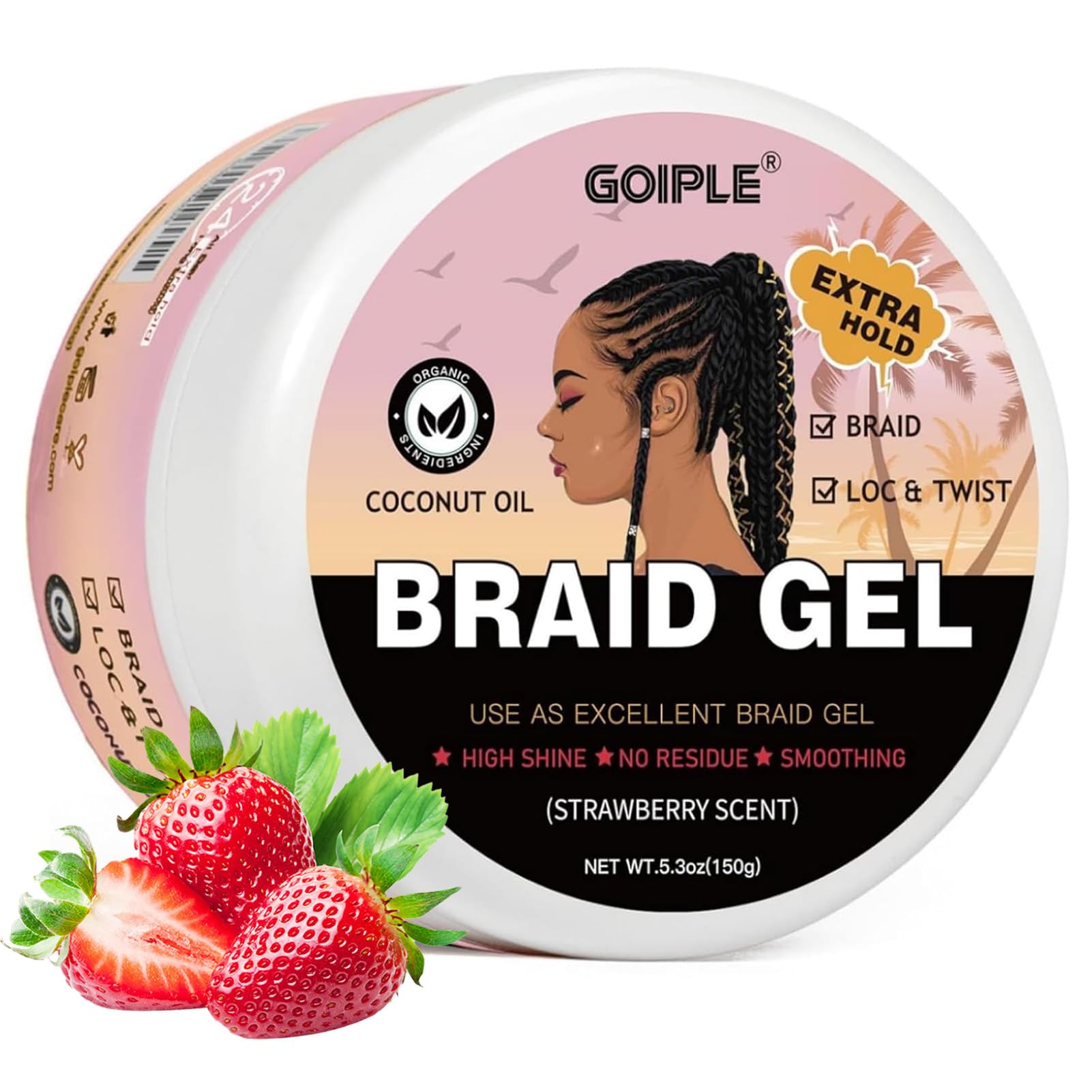 Coconut Wax Flake - GOIPLE-Gel trenzado con aroma a fresa,