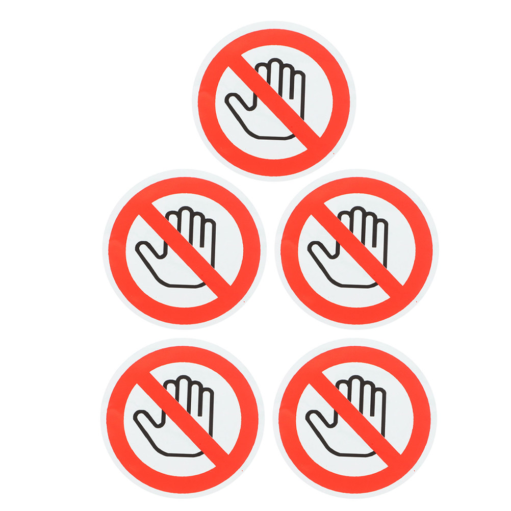 Label Sticker Round - 5 pegatinas de advertencia de seguridad