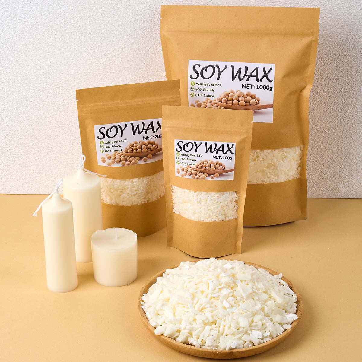 Cera de soja blanca pura de 1  - Candle Making Raw Material reseña y precio