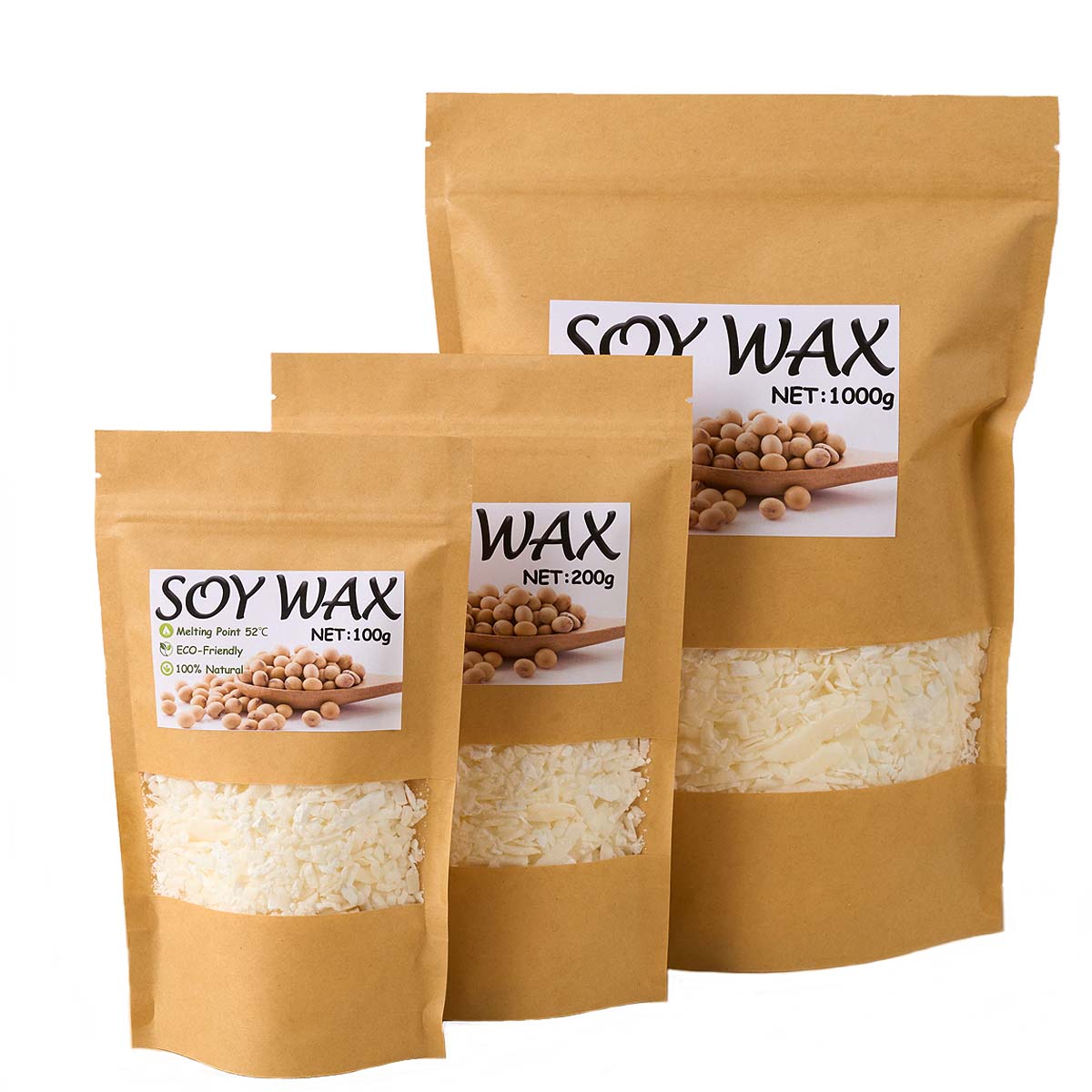 Cera de soja blanca pura de 1  - Candle Making Raw Material reseña y precio