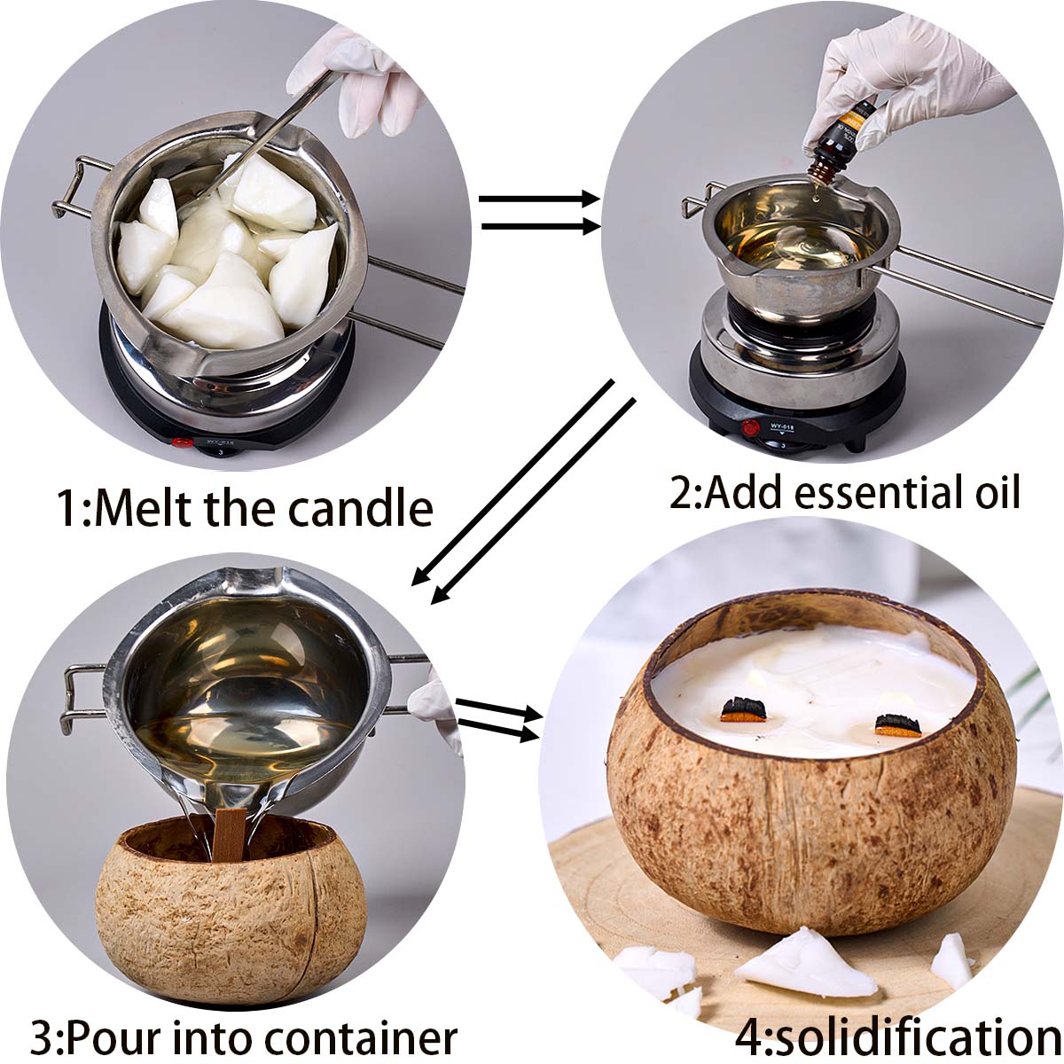 Cera de Coco Blanca de 1 Libra - Coconut Wax Flake reseña y precio